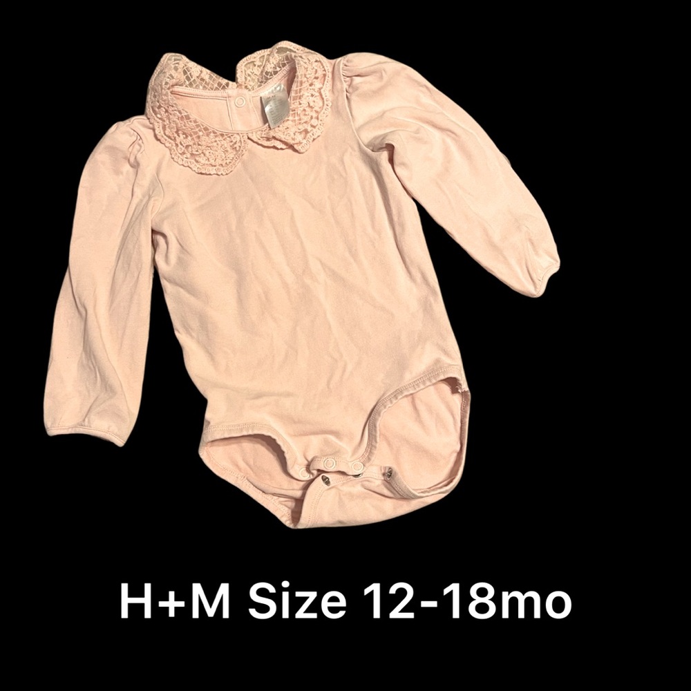 H+M pink onesie 12-18mo